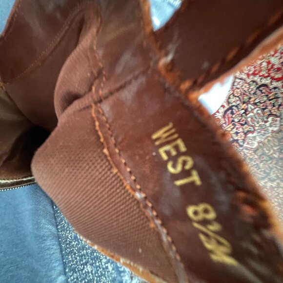 Leather Brown Ankle Boots Western Size 8.5 Ipanema Made in Brazil - Picture 6 of 7